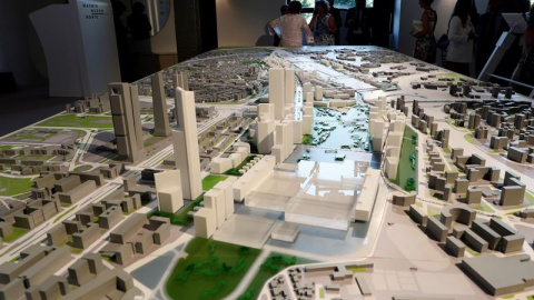 Maqueta del proyecto urbanístico Madrid Nuevo Norte. EFE