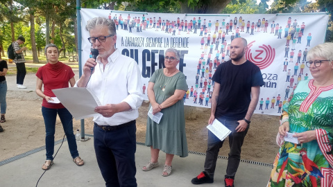 El concejal y exalcalde Pedro Santisteve, que no repetirá como candidato tras ocho años, durante la lectura del llamamiento.