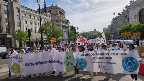 Marcha de médicos de los hospitales públicos madrileños