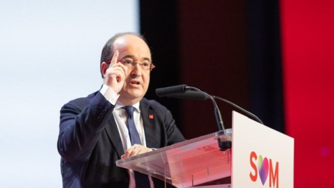 Miquel Iceta en la clausura del Congrés del PSC. EUROPA PRESS