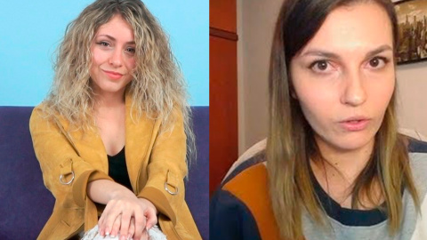 A la izquierda, la demandante, María Rubio, y a la derecha, la 'youtuber' Naya.