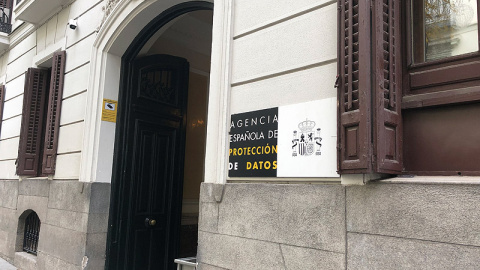 Fachada de la sede de la Agencia Española de Protección de datos en Madrid.