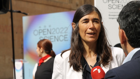 María Blasco durante el Age Open Science de Salamanca.