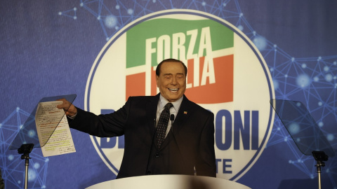 25/05/2022. Silvio Berlusconi durante un acto político de su partido 'Forza Italia' en Nápoles, a 21 de mayo de 2022.