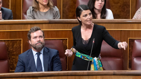 27/04/2022.- La candidata de Vox a la Junta, Macarena Olona, en un Pleno del Congreso. Alberto Ortega / Europa Press