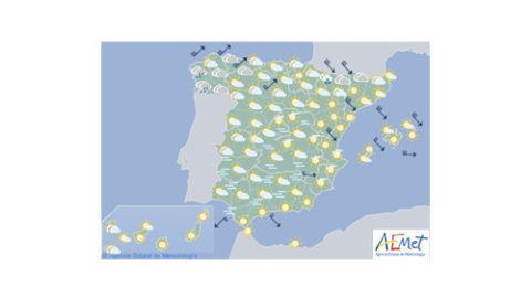 Previsión para el lunes 23 de diciembre. / AEMET