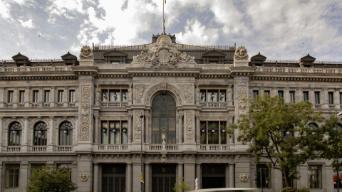 Fachada de la sede central del Banco de España, en la madrileña plaza de Cibeles. E.P.