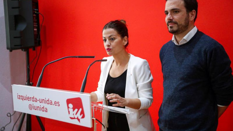 El coordinador federal de IU, Alberto Garzón, y la candidata de IU a las elecciones europeas, Sira Rego / EFE