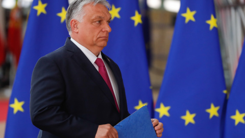 El primer ministro de Hungría, Viktor Orban, llega al primer día de una Cumbre Europea Extraordinaria sobre Ucrania en el Consejo Europeo, en Bruselas, Bélgica, el 30 de mayo de 2022.