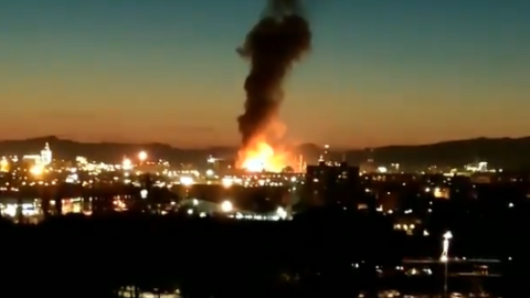 Explosión en la planta petroquímica de Tarragona. / TWITTER