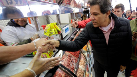 Fernando Haddad, durante un acto de campaña. - EFE