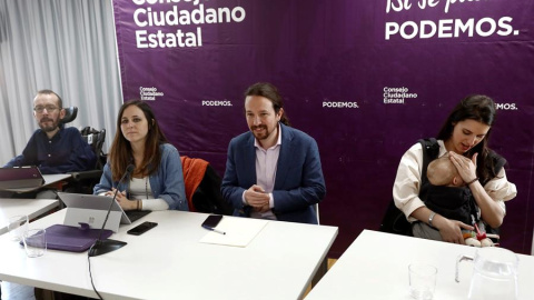 Pablo Iglesias en el Consejo Ciudadano de Podemos. / EFE