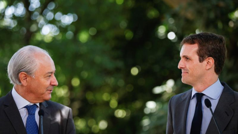 Pablo Casado junto al presidente del PSD, Rui Rio, en su visita a Lisboa | Rodrigo Antunes - EFE