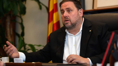 El vicepresident de la Generalitat hasta la probación del 155, Oriol Junqueras, que actualmente se encuentra en prisión provisional sin fianza.- AFP