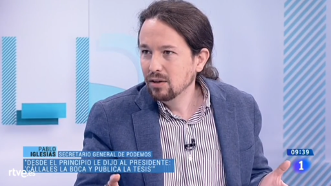 Pablo Iglesias en una entrevista este lunes en 'Los Desayunos de TVE'