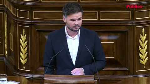 Gabriel Rufián: "La mejor manera de que España sea una democracia plena es que de una vez por todas, sean conscientes de que no lo es"