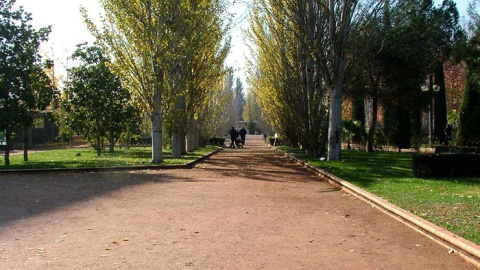 Vista del parque Federico García Lorca, en Granada.