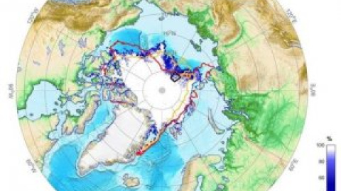 Segundo mínimo histórico en la extensión de hielo en el Océano Ártico