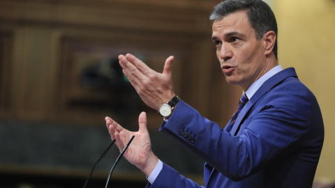 El presidente del Gobierno, Pedro Sánchez interviene este jueves en el pleno del Congreso para dar cuenta del espionaje con Pegasus sufrido por él mismo y por líderes independentistas