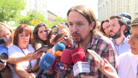 Iglesias sobre pensionistas: "No se les puede tratar a empujones"