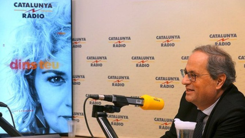 Torra, durant l'entrevista a Catalunya Ràdio.