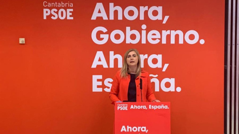 GRAF6234. SANTANDER, 03/01/2020.- Fotografía facilitada por el PSOE.- La secretaria de Organización del PSOE de Cantabria, Noelia Cobo, ha manifestado tras la Ejecutiva del partido celebrada hoy, que si el PRC no rectifica en el no a la investidura de P