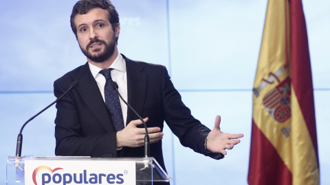 Pablo Casado ha asegurado que así "el PP consigue que Torra pierda su escaño de diputado". / Europa Press