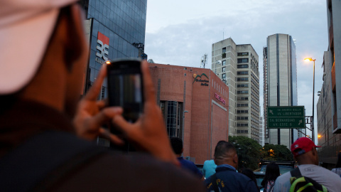 Imagen de la Torre de David en Caracas, dañada por el temblor. REUTERS