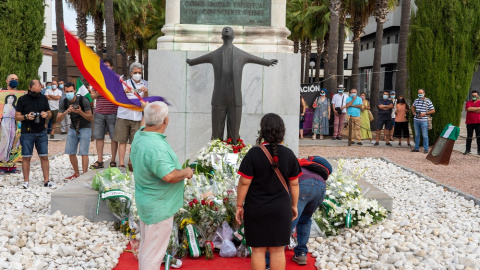 24/05/2022.Acto en memoria del asesinato de Blas Infante, considerado 'Padre de la Patria andaluza', organizado por la Fundación Blas Infante, en el kilómetro 4 de la antigua carretera de Carmona, en la Gota de Leche, a 10 de agosto del 2020.