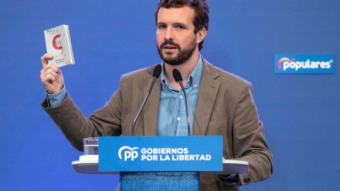 Pablo Casado, en un acto del PP. (MARCIAL GUILLÉN | EFE)