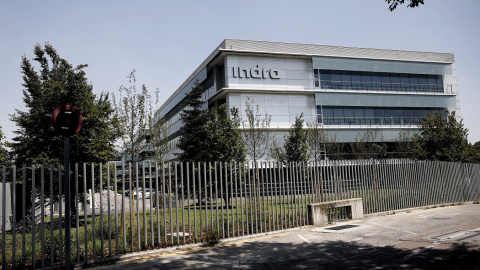 Edificio de la sede de la compañía de tecnología y defensa Indra en la localidad madrileña de Alcobendas. E.P./Eduardo Parra