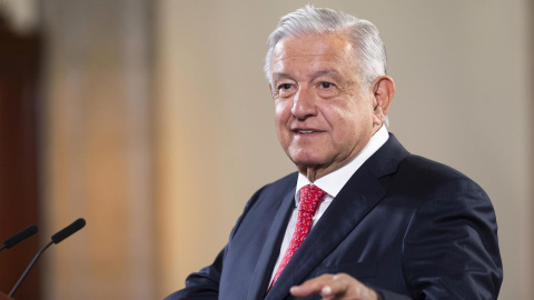 09/06/2022-El presidente mexicano Andrés Manuel López Obrador durante una rueda de prensa este 9 de junio en el Palacio Nacional de la Ciudad de México (México)