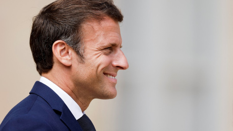 10/06/2022 El presidente de Francia, Emmanuel Macron, en el Palacio del Eliseo, en París