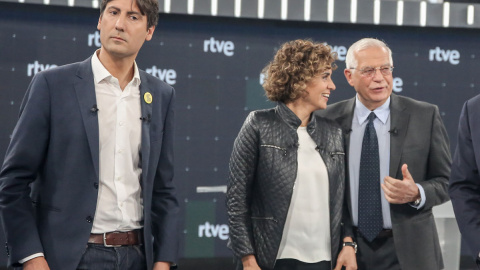 El eurodiputado de ERC Jordi Solé (izquierda) en un debate electoral de RTVE con motivo de los últimos comicios al Parlamento Europeo. Ricardo Rubio / Europa Press