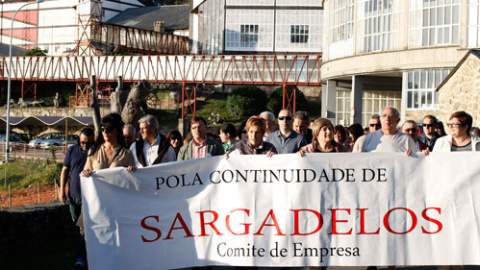 Protesta de trabajadores de Sargadelos. UGT