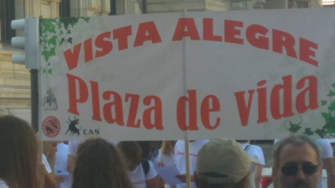 Concentración antitaurina en Bilbao el pasado mes de agosto. / DANILO ALBIN