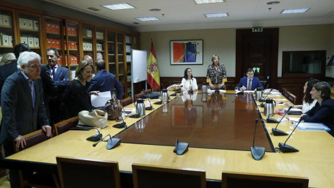 Reunión de la Mesa y Portavoces de la Comisión de Seguimiento y Evaluación de los Acuerdos Pacto de Toledo,  en el Congreso. (CHEMA MOYA | EFE)