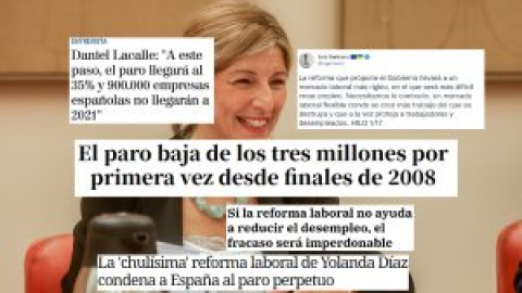 La realidad golpea en la cara a los agoreros 'neocon' que vaticinaron el fracaso de la reforma laboral de Yolanda Díaz