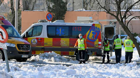 Imagen de los Servicios de Emergencias tras el temporal Filomena.