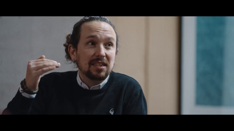 El vicepresidente segundo del Gobierno, Pablo Iglesias, durante su entrevista en 'Salvados'