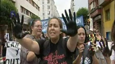 Las mujeres del carbón reclaman una solución en las calles 