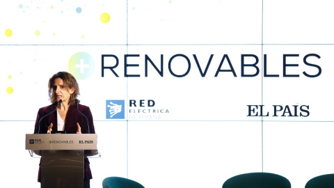 La ministra para la Transición Ecológica, Teresa Ribera, en una jornada sobre energía renovables. E.P./Óscar J.Barroso