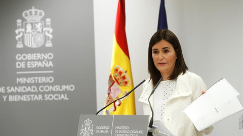 10/9/2018.- La ministra de Sanidad, Consumo y Bienestar Social, Carmen Montón, ha negado hoy irregularidades en la obtención de su máster sobre estudios de género: "No he cometido ninguna irregularidad", ha aseverado.Montón ha señalado, en la rueda 