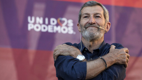 Julio Rodríguez, durante un mitin de Unidos Podemos. MARCIAL GUILLÉN EFE