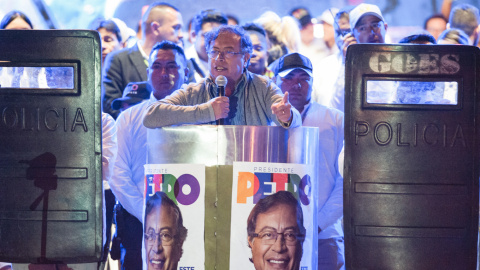 21/06/2022 - Gustavo Petro, presidente electo de Colombia, habla durante el mitin de cierre de campaña en Bogotá, Colombia, el 22 de mayo de 2022..