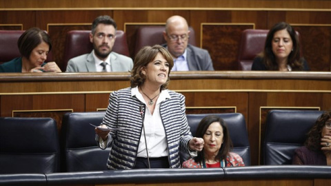 La ministra de Justicia, Dolores Delgado, en el Congreso de los Diputados. EUROPA PRESS/Archivo