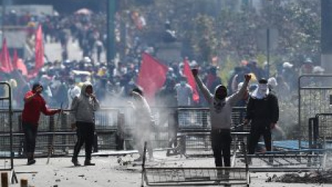 Disturbios en el centro de Quito durante noveno día de protestas en Ecuador