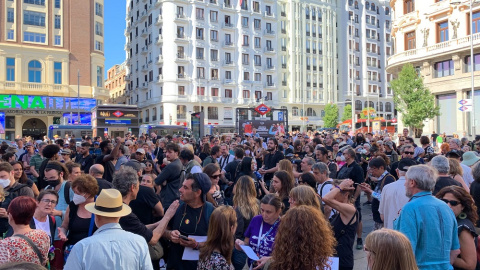 Manifestación en Madrid por las muertes de migrantes en Melilla.