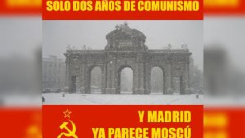 "Madrid ahora parece Moscú, Pedro Sánchez y su agenda socialcomunista": las redes estallan de ingenio por la histórica nevada