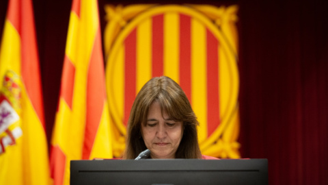 La presidenta del Parlament, Laura Borràs, en una sesión de control, en el Parlament de Cataluña, a 8 de junio de 2022.